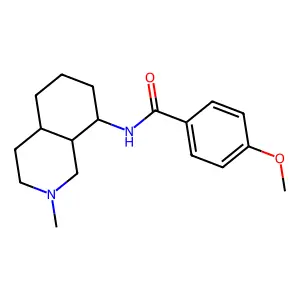 4-Methoxy-N-(2-methyldecahydroisoquinolin-8-yl)benzamide structure