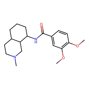 3,4-Dimethoxy-N-(2-methyldecahydroisoquinolin-8-yl)benzene-1-carboximidic acid structure