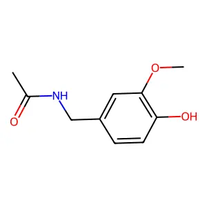 N-(4-Hydroxy-3-methoxybenzyl)acetamide structure