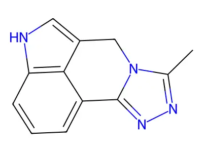 Pyrrolo(4,3,2-de)(1,2,4)triazolo(3,4-a)isoquinoline, 4,6-dihydro-8-methyl- structure