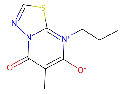 5H-1,3,4-Thiadiazolo(3,2-a)pyrimidine-5,7(6H)-dione, 8,8a-dihydro-6-methyl-8-propyl- structure