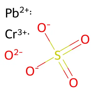 Chromium lead oxide sulfate structure