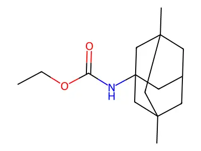 ethyl N-(3,5-dimethyl-1-adamantyl)carbamate structure