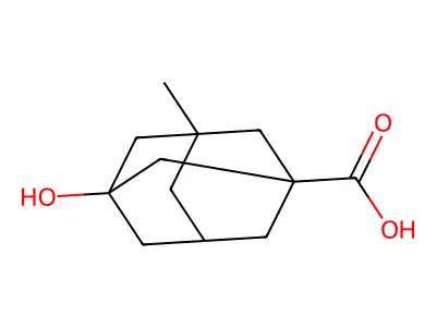 3-Hydroxy-5-methyladamantane-1-carboxylic acid structure