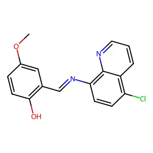 2-[(5-Chloroquinolin-8-yl)iminomethyl]-4-methoxyphenol structure