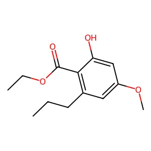 Ethyl 2-hydroxy-4-methoxy-6-propylbenzoate structure