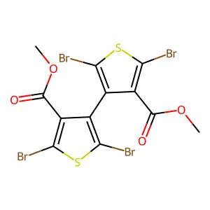 Dimethyl 2,2',5,5'-tetrabromo-4,4'-bithiophene-3,3'-dicarboxylate structure