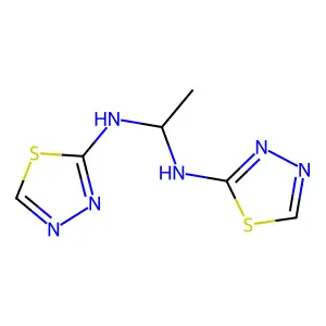 1-N,1-N'-bis(1,3,4-thiadiazol-2-yl)ethane-1,1-diamine structure