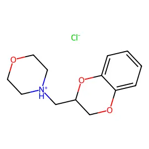 1,4-Benzodioxan, 2-morpholinomethyl-, hydrochloride structure