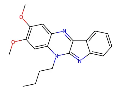 5-Butyl-2,3-dimethoxyindolo[2,3-b]quinoxaline structure