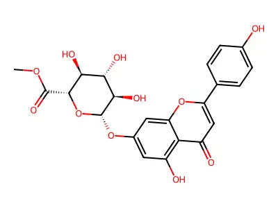 Apigenin 7-O-methylglucuronide structure