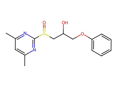 1-(4,6-Dimethylpyrimidine-2-sulfinyl)-3-phenoxypropan-2-ol structure