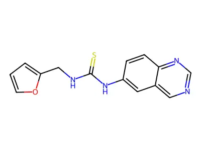 N-[(Furan-2-yl)methyl]-N'-quinazolin-6-ylthiourea structure