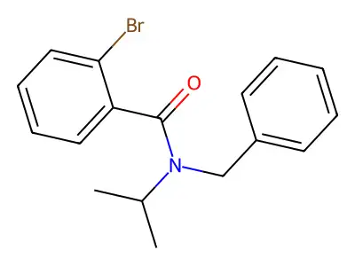N-benzyl-2-bromo-N-propan-2-ylbenzamide structure