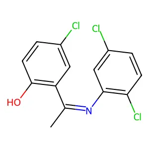 (6E)-4-chloro-6-[1-(2,5-dichloroanilino)ethylidene]cyclohexa-2,4-dien-1-one structure