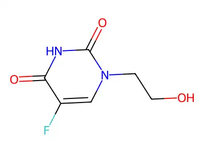 5-Fluoro-1-(2-hydroxyethyl)uracil structure