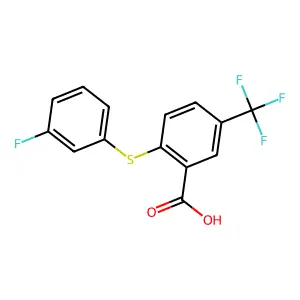 2-[(3-Fluorophenyl)thio]-5-(trifluoromethyl)benzoic acid structure