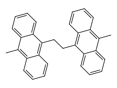 Anthracene, 9,9'-(1,2-ethanediyl)bis[10-methyl- structure