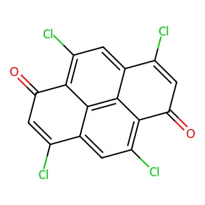 3,5,8,10-Tetrachloro-1,6-pyrenedione structure