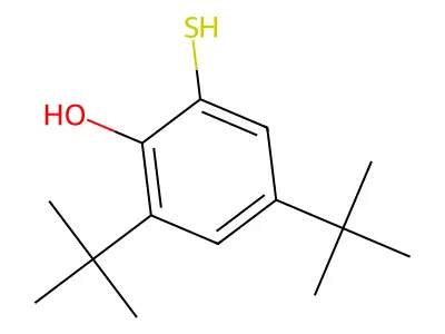 Phenol, 2,2-bis(1,1-dimethylethyl)-6-mercapto- structure