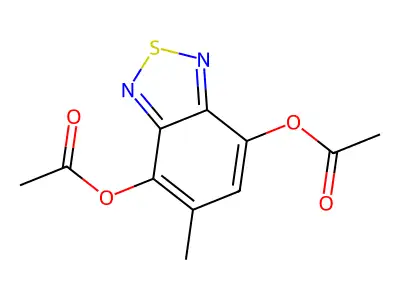 2,1,3-Benzothia(S IV)diazole-4,7-diol, 5-methyl-, diacetate structure