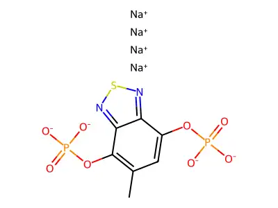 2,1,3-Benzothia(S IV)diazole-4,7-diol, 5-methyl-, bis(disodiumphosphate)(ester) structure