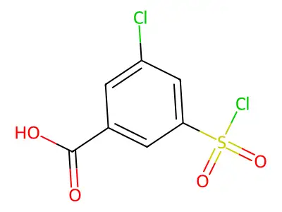 3-Chloro-5-(chlorosulfonyl)benzoic acid structure