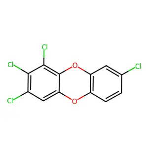 1,2,3,8-Tetrachlorodibenzo-P-dioxin structure