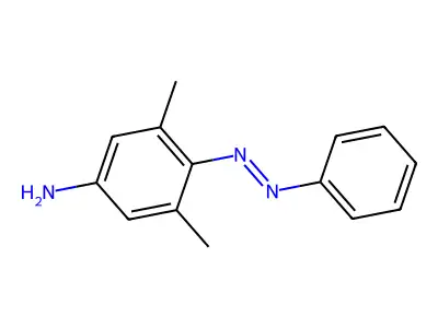 3,5-Dimethyl-4-phenyldiazenylaniline structure