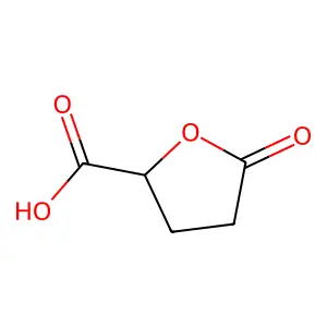 (R)-5-oxo-2-tetrahydrofurancarboxylic acid structure
