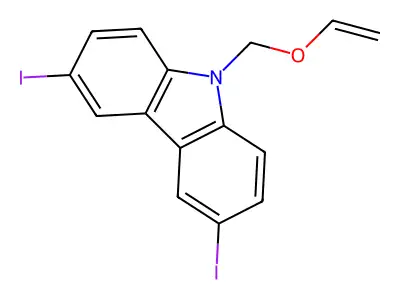 9-(Ethenoxymethyl)-3,6-diiodocarbazole structure
