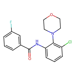 N-(3-chloro-2-morpholin-4-yl-phenyl)-3-fluoro-benzamide structure