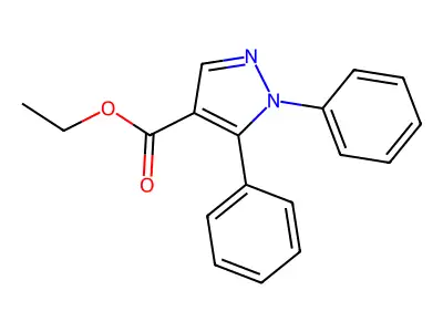 ethyl 1,5-diphenyl-1H-pyrazole-4-carboxylate structure