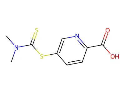 5-Dimethyldithiocarbamylpicolinic acid structure