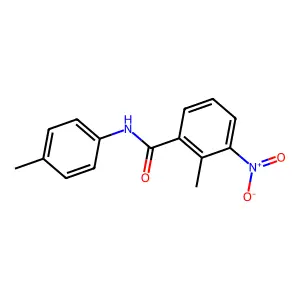 2-methyl-N-(4-methylphenyl)-3-nitrobenzamide structure
