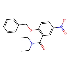N,N-diethyl-5-nitro-2-phenylmethoxybenzamide structure