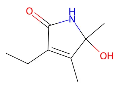 2-Hydroxyhemopyrroline-5-one structure