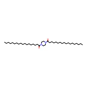 Piperazine, 1,4-bis(1-oxooctadecyl)- structure