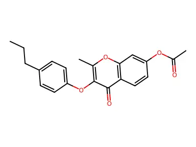 [2-Methyl-4-oxo-3-(4-propylphenoxy)chromen-7-yl] acetate structure