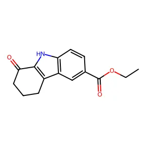 Ethyl 1-oxo-2,3,4,9-tetrahydro-1H-carbazole-6-carboxylate structure
