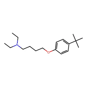 4-(4-tert-butylphenoxy)-N,N-diethylbutan-1-amine structure