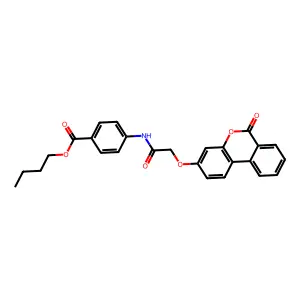 Butyl 4-[[2-(6-oxobenzo[c]chromen-3-yl)oxyacetyl]amino]benzoate structure
