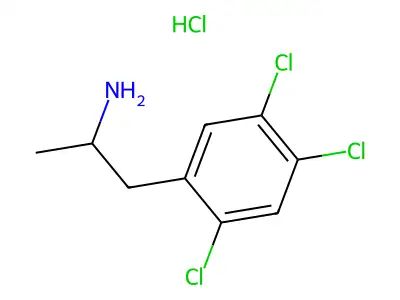 1-(2,4,5-Trichlorophenyl)propan-2-amine--hydrogen chloride (1/1) structure
