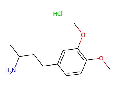 4-(3,4-Dimethoxyphenyl)butan-2-amine--hydrogen chloride (1/1) structure