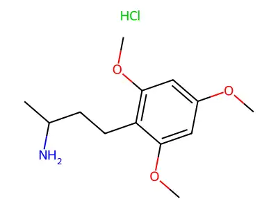 Benzenepropanamine, alpha-methyl-2,4,6-trimethoxy-, hydrochloride, (+-)- structure