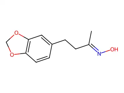 N-[4-(1,3-benzodioxol-5-yl)butan-2-ylidene]hydroxylamine structure