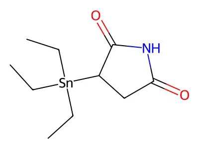 Triethylstannylsuccinimide structure