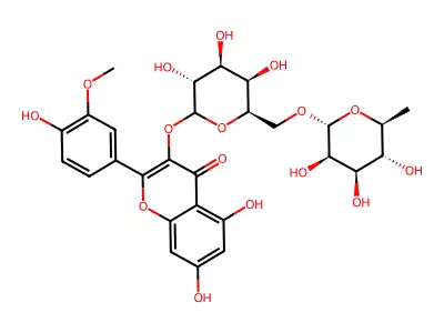 Isorhamnetin 3-O-robinoside structure