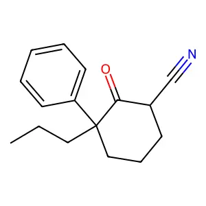 2-氧代-3-苯基-3-丙基环己烷-1-甲腈 structure