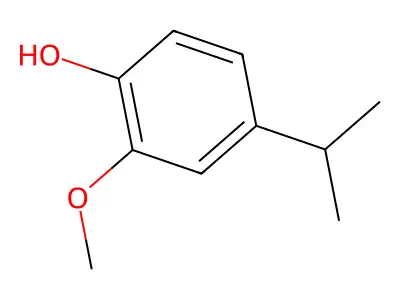 Phenol, 2-methoxy-4-(1-methylethyl)- structure
